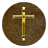 DAROUND 510 GD SH BR Gold Single Cross Shimmer Brown Background